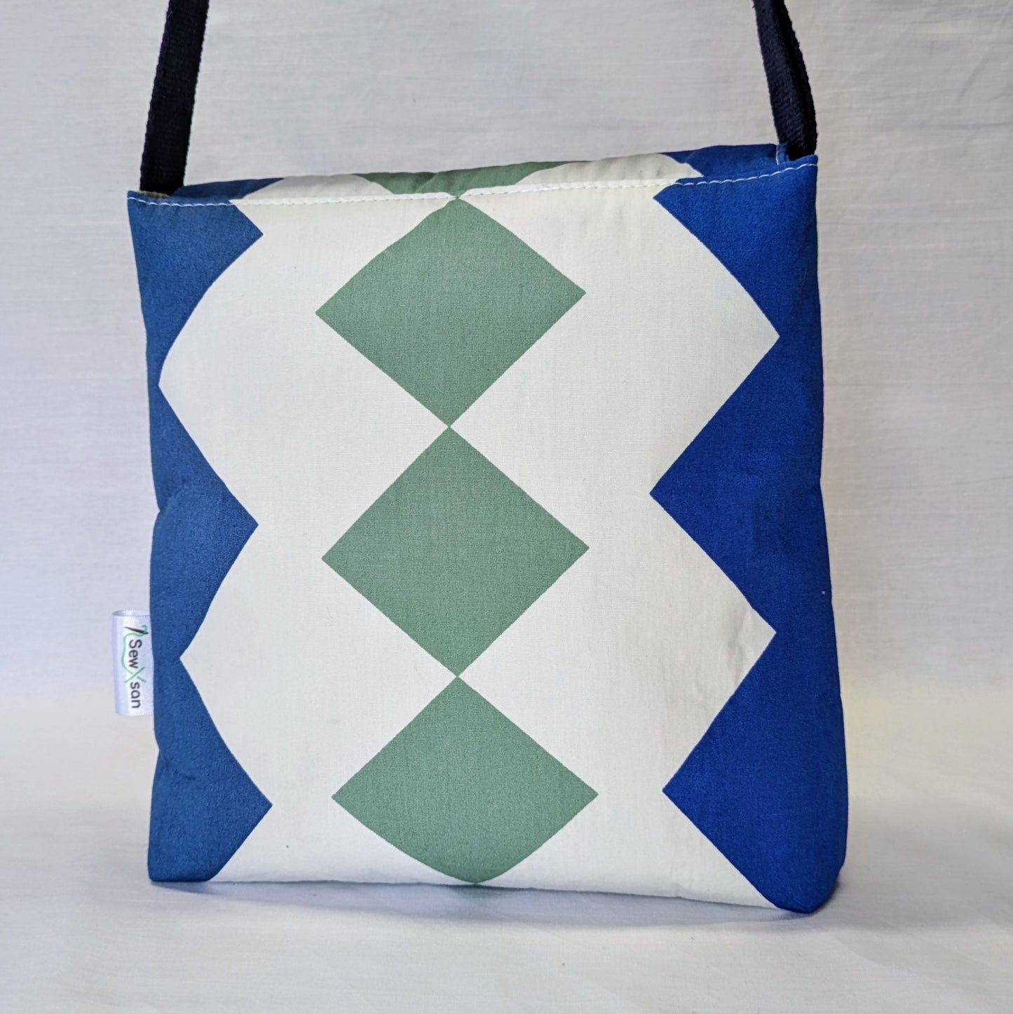 Green Geometric Crossbody Bag