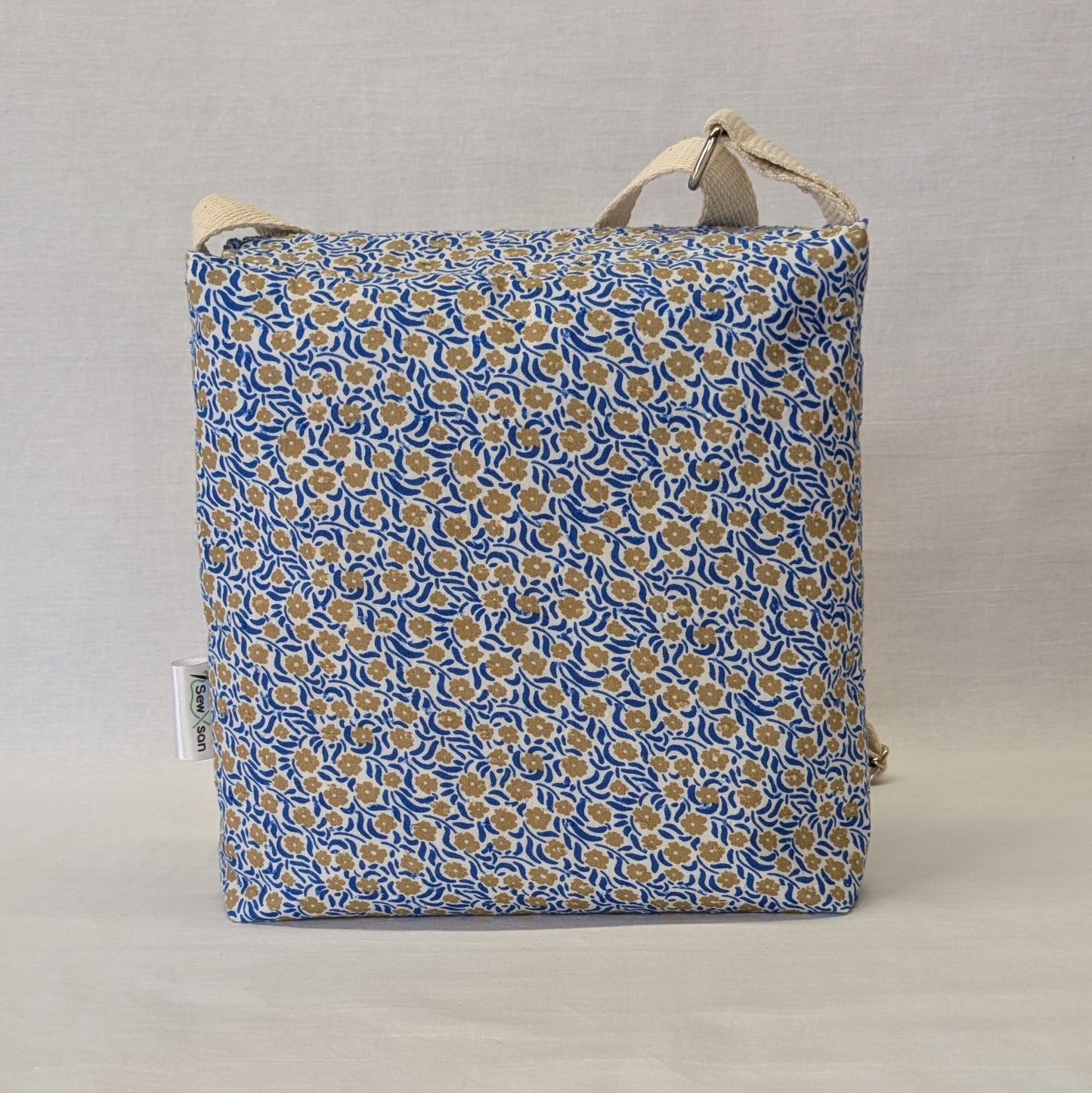 Recycled Blue Floral Crossbody Bag