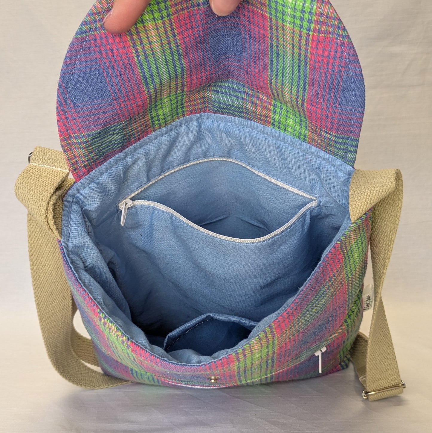 Bright Tartan Crossbody Bag