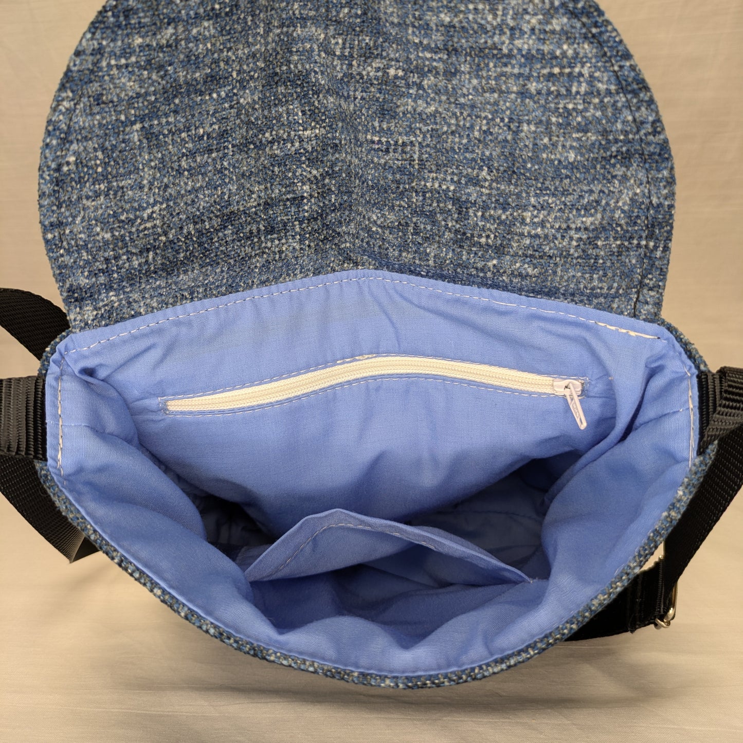Denim-Style Crossbody Bag
