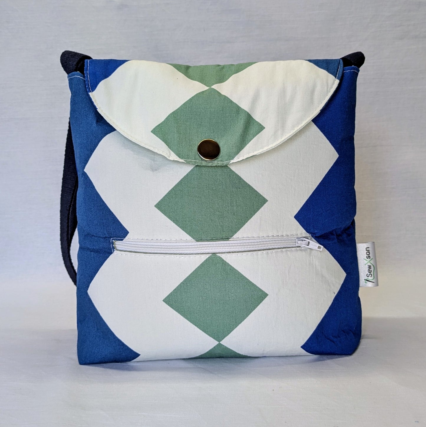 Green Geometric Crossbody Bag