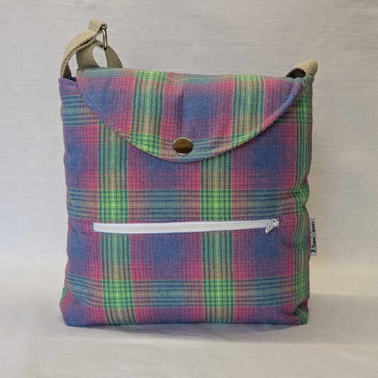 Bright Tartan Crossbody Bag