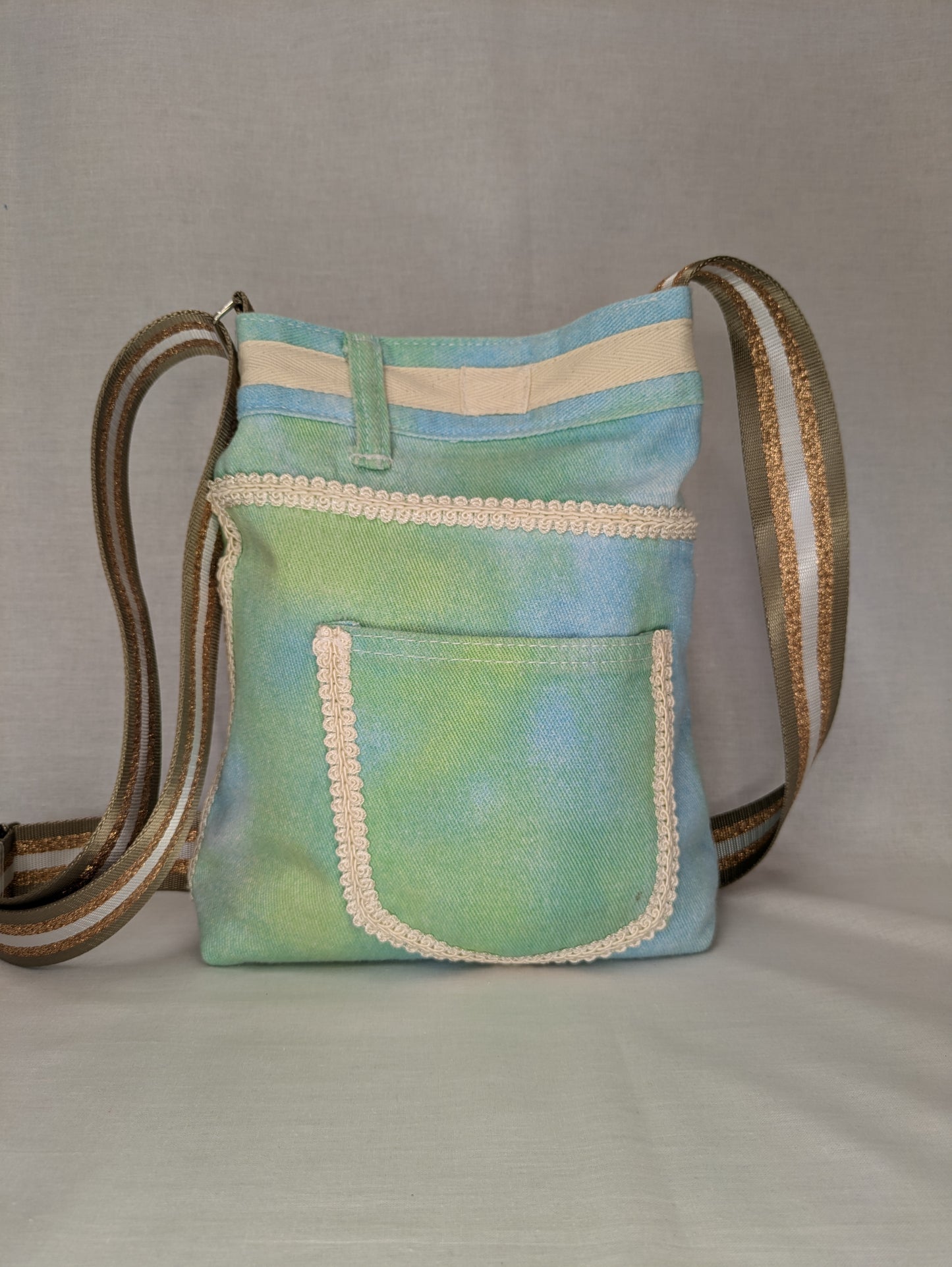 Recycled Aqua Jeans Bag