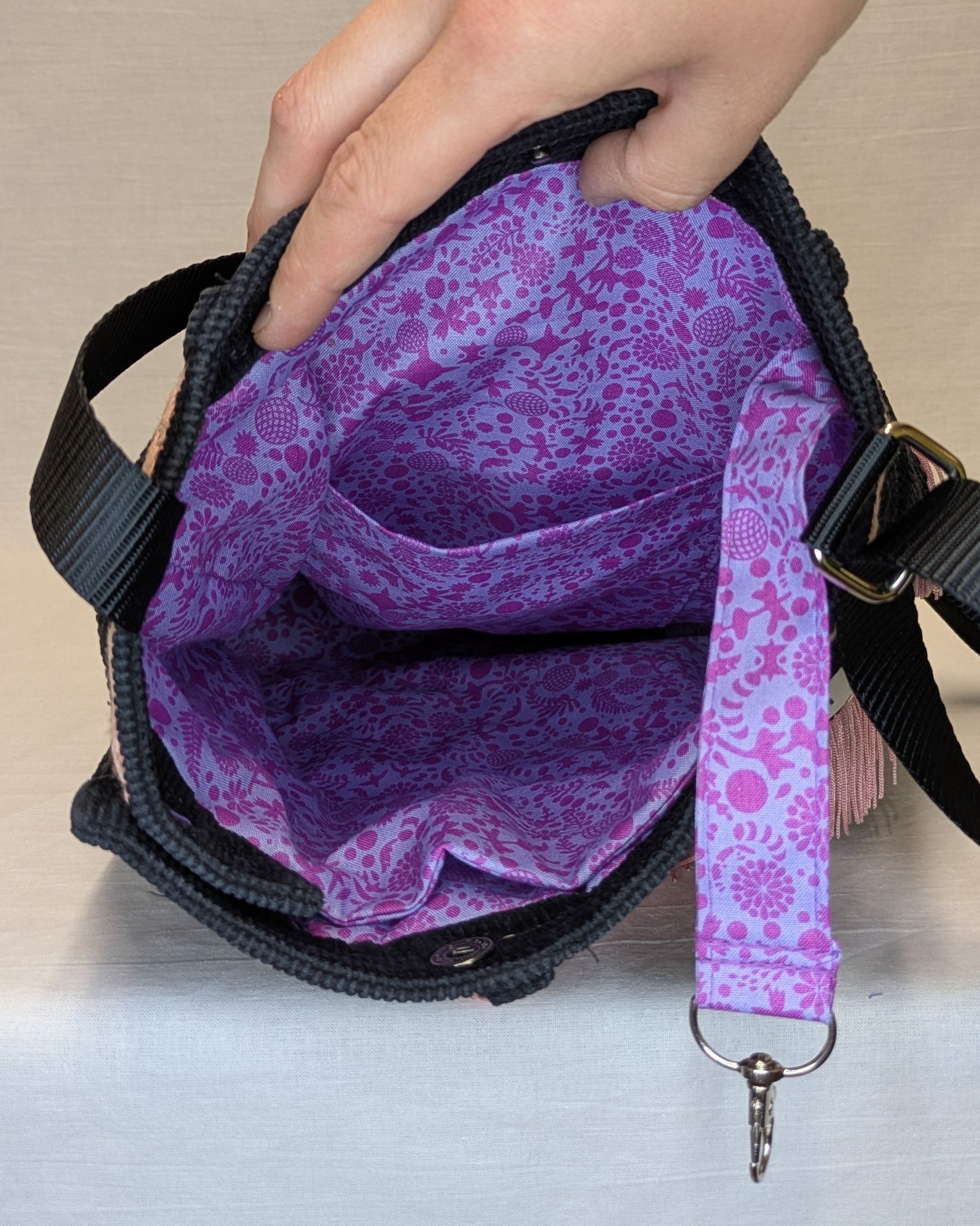 Black and Pink Recycled Bag