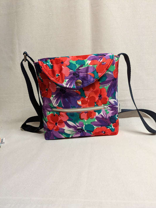 Red and Purple Floral Bag