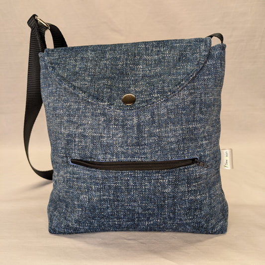 Denim-Style Crossbody Bag